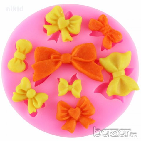 много панделки панделка в кръг силиконов молд форма украса декор торта фондан шоколад смола, снимка 2 - Форми - 16526976