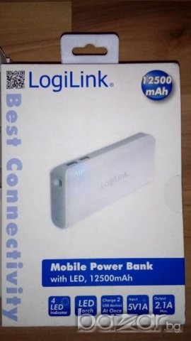 Мобилна батерия/Power BANK Logi Link за зареждане на gsm, табл , снимка 3 - Оригинални батерии - 19832667