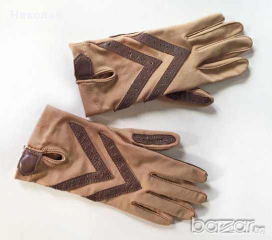 Isotoner Gloves 80s Vintage Brown 2, снимка 1 - Ръкавици - 17191955