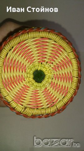 Плетено шише с надпис, снимка 3 - Антикварни и старинни предмети - 19801801