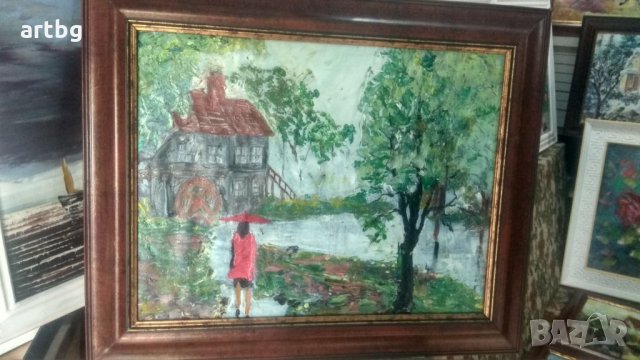 Автентична картина "Воденицата", снимка 4 - Картини - 24741891