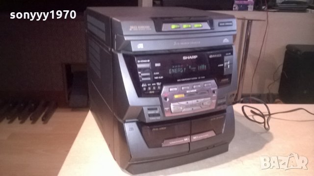 sharp cd/tuner rds/amplifier/deck reverse/aux-от швеицария, снимка 2 - Ресийвъри, усилватели, смесителни пултове - 23530375