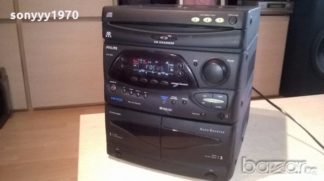 philips fw372c cd/tuner/deck revers-внос швеицария, снимка 2 - Ресийвъри, усилватели, смесителни пултове - 18567234