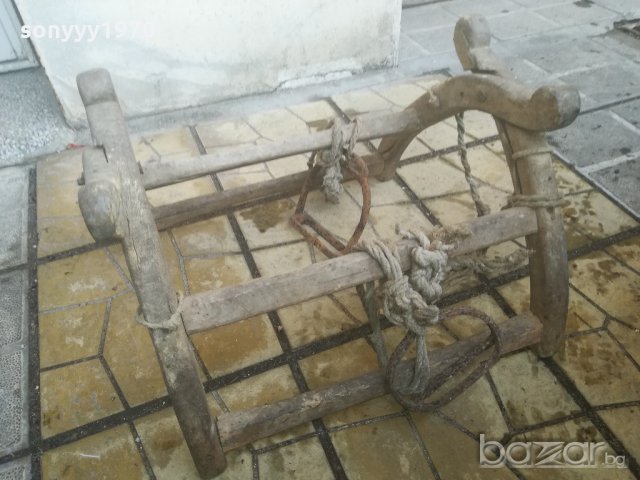 АНТИК-самар+стреме-ретро колекция-дърво и метал-антика-60х40х40см, снимка 16 - Антикварни и старинни предмети - 20958746