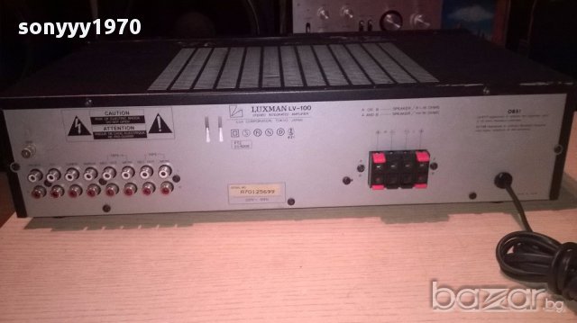 Luxman lv-100 amplifier made in japan-внос швеицария, снимка 9 - Ресийвъри, усилватели, смесителни пултове - 16655962