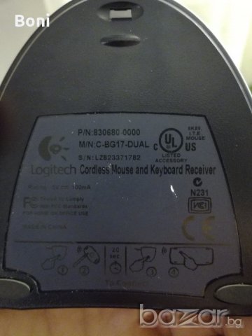 Logitech Cordless Mouse & Keyboard Receiver PS/2 & USB, снимка 3 - Кабели и адаптери - 19895336