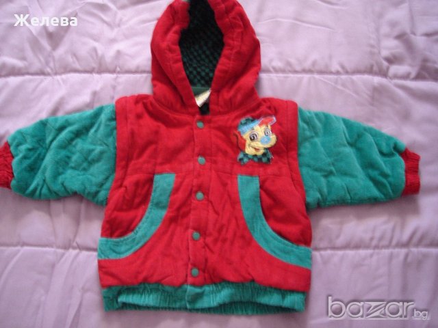 детско зимно яке / елече с ръкавички, снимка 1 - Бебешки якета и елеци - 19127186