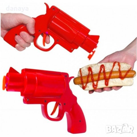 Пистолет за кетчуп горчица дозатор за сосове и глазури диспенсър, снимка 3 - Прибори за хранене, готвене и сервиране - 25649348