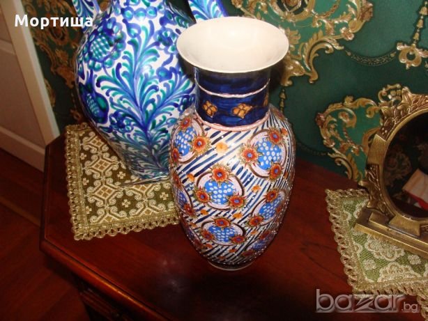 Satsuma антикварна голяма порцеланова ваза , снимка 2 - Вази - 21030363