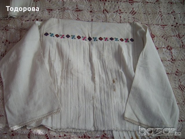 Автентична къса кенарена риза1 от национална носия, снимка 3 - Антикварни и старинни предмети - 18871268