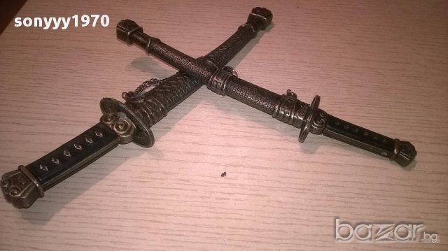 Самураиски метални 21/25см-2бр-внос швеицария, снимка 4 - Антикварни и старинни предмети - 16120460