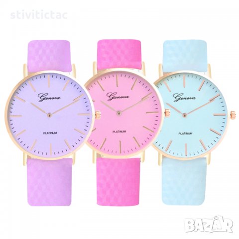 Часовник Geneva Термохромни-Розав., снимка 4 - Дамски - 22844453