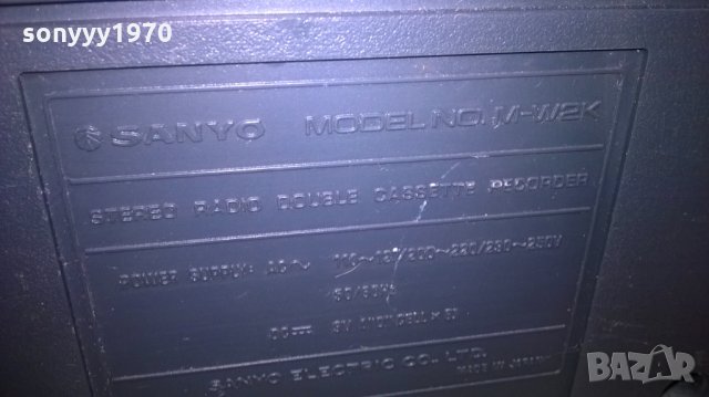 sanyo m-w2k-made in japan-внос швеицария, снимка 13 - Радиокасетофони, транзистори - 25111310