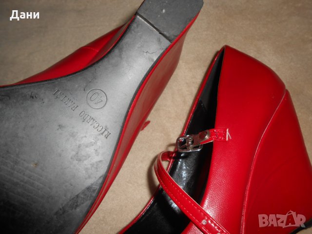 Дамски червени обувки Riccardo Farini, снимка 8 - Дамски ежедневни обувки - 25506821