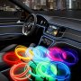 LED светеща лента нишка неон за вътрешен интериор осветлние в кола камион мотор светещо въже и декор, снимка 2