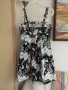 Красива рокля на volume one's, М, презрамки, цветя, бяло черна, снимка 6