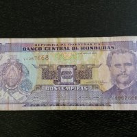 Банкнота - Хондурас - 2 лемпира | 2008г., снимка 2 - Нумизматика и бонистика - 25757356