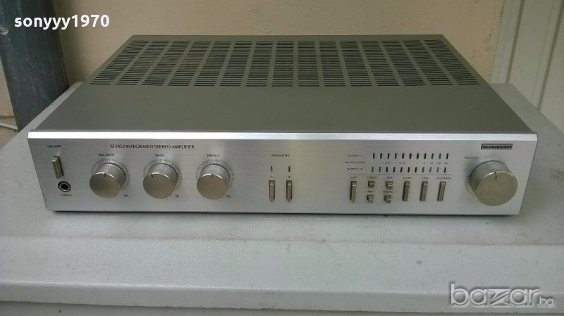 schneider st2452/00-stereo amplifier-made in belgium-внос швеицария, снимка 1