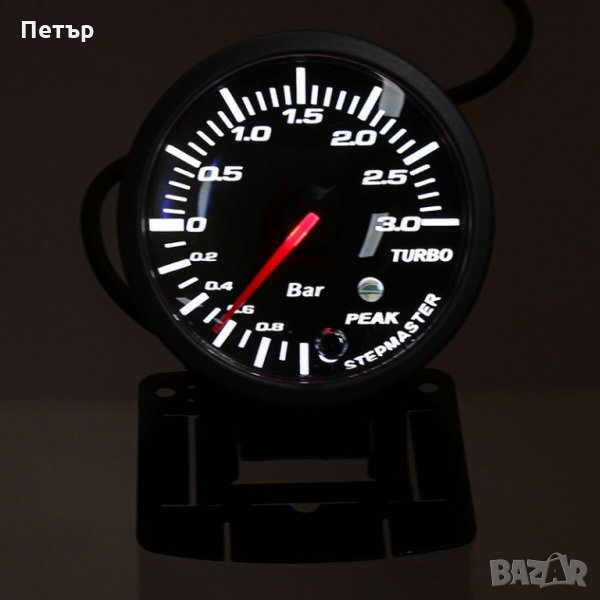 Буустметър,3 бара,за турбо 2 вида с мап сензор CNSpeed,механичен, снимка 1