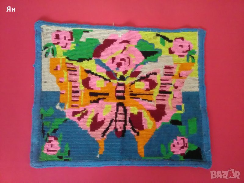 Стара Извезана/Бродирана Калъвка'Пеперуда'-С.Лозен, снимка 1