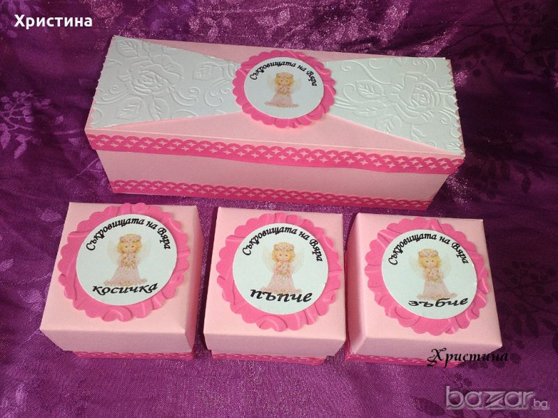 Кутия за бебешки съкровища, кутии за съкровища за момиче, снимка 1