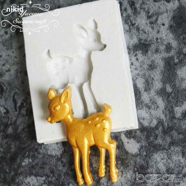 Малка сърничка сърна силиконов молд форма декорация и украса торта фондан шоколад, снимка 1