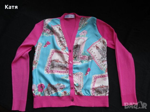 Жилетка с коприна в розово красив мотив