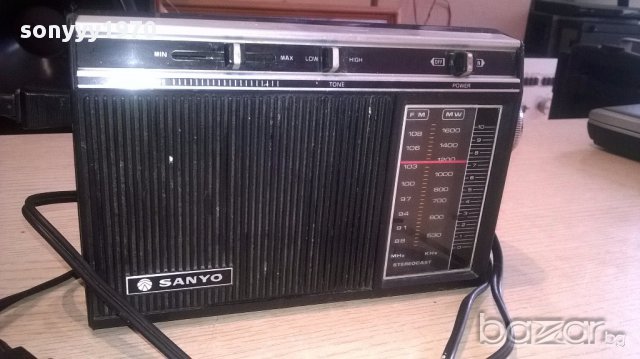АНТИКА-Ретро колекция sanyo-220в и батерии 20/12/6см-внос швеицария, снимка 8 - Ресийвъри, усилватели, смесителни пултове - 16316206