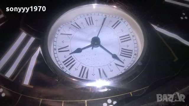 голям метален двоен часовник-41см-внос англия, снимка 5 - Колекции - 26043983