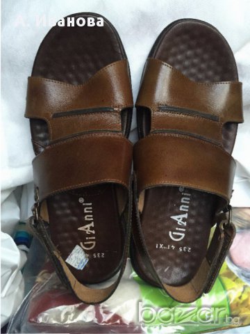 Мъжки сандали естествена кожа “GiAnni”, снимка 5 - Мъжки сандали - 15835551