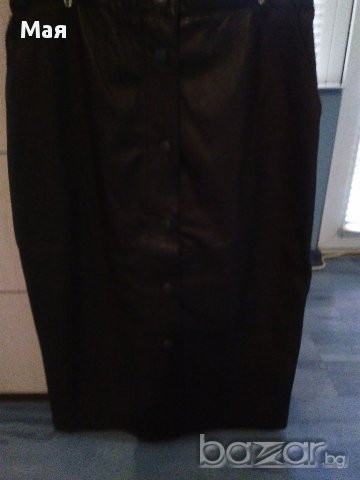 Елегантна, кожена пола, снимка 1 - Поли - 17474190