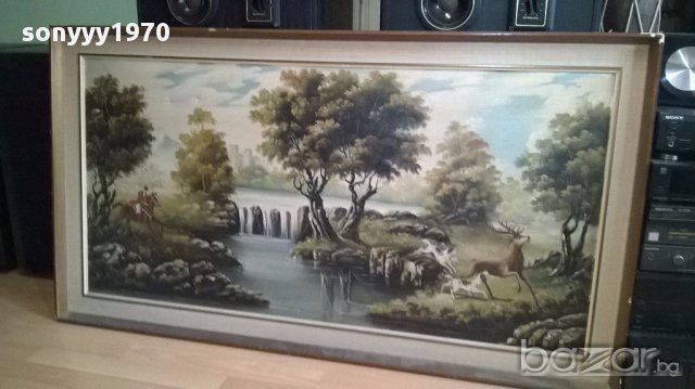 rofel-Огромна картина-платно/масло 137/74см-внос от канарските острови, снимка 8 - Антикварни и старинни предмети - 16061366