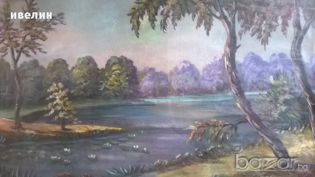 стара картина-пейзаж , снимка 2 - Картини - 16160193