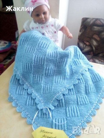 Бебешка пелена "Синьо вълшебство" - за новородени бебета, снимка 2 - Други - 23177029