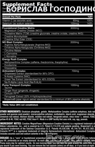 Universal Nutrition Animal Pump, 30 пакета, снимка 5 - Хранителни добавки - 8615132