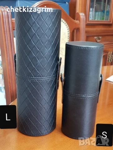 Голям кожен цилиндричен калъф за съхранение на Вашите четки за грим! , снимка 4 - Декоративна козметика - 24432894