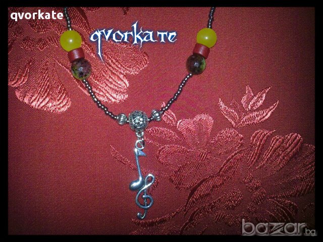 Колие ноти, снимка 2 - Колиета, медальони, синджири - 10714017