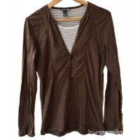H&M дамска блуза кафява, снимка 1 - Тениски - 23437134