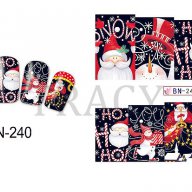 240 ho-ho  Дядо Коледа ваденки водни стикери за нокти маникюр, снимка 1 - Продукти за маникюр - 17258525