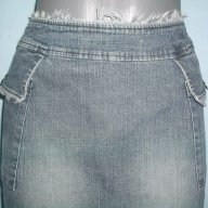 Дизайнерска дънкова еластична пола "Camaieu", снимка 2 - Поли - 14575273