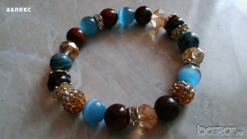 Ръчно изработена гривна от естествени камъни, снимка 1