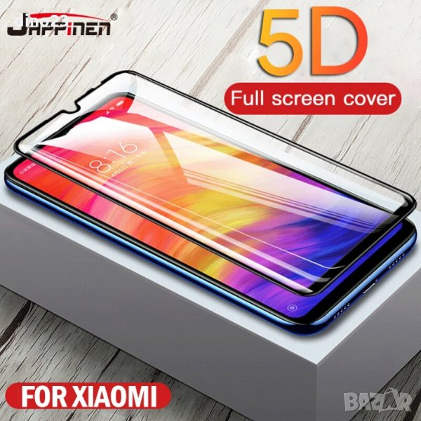 5D ЦЯЛО ЛЕПИЛО Стъклен протектор за Xiaomi Mi 9 Lite 9T A3 Redmi K20 Pro , снимка 1