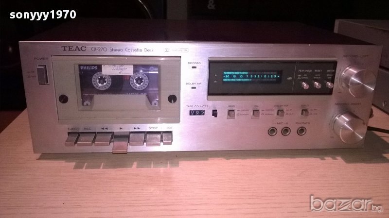 Teac cx-270 cassette deck-made in japan-нов внос швеицария, снимка 1