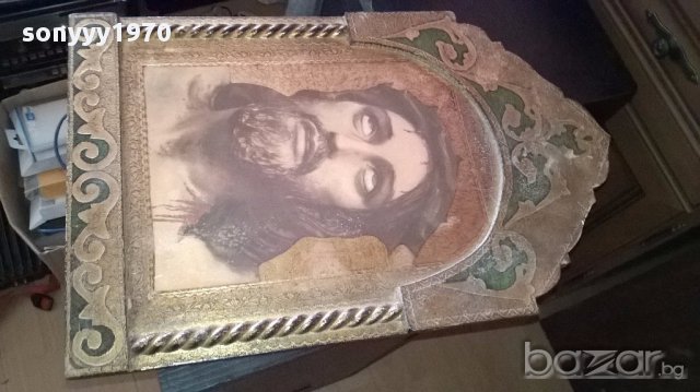 Икона-христос-54х34см-внос швеицария, снимка 3 - Антикварни и старинни предмети - 17446440