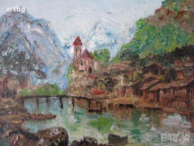 Автентична картина "Планинско", снимка 3 - Картини - 24741477