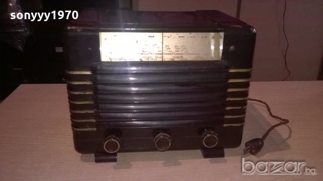 антика-бакелитово-лампово радио-внос франция, снимка 3 - Ресийвъри, усилватели, смесителни пултове - 19440136