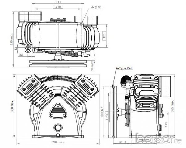 Глава за компресор LB30 420/340 L/m LACME. ЛИЗИНГ, снимка 2 - Друго търговско оборудване - 11757446