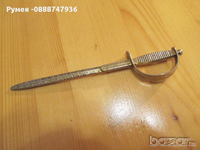 Сувенирна метална малка шпага за колекция 19 см , снимка 1 - Други ценни предмети - 13569437