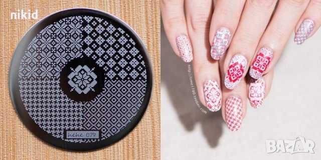 hehe 079 кръгла плочка / щампа шаблон за печат на нокти