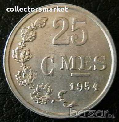25 центимес 1954, Люксембург